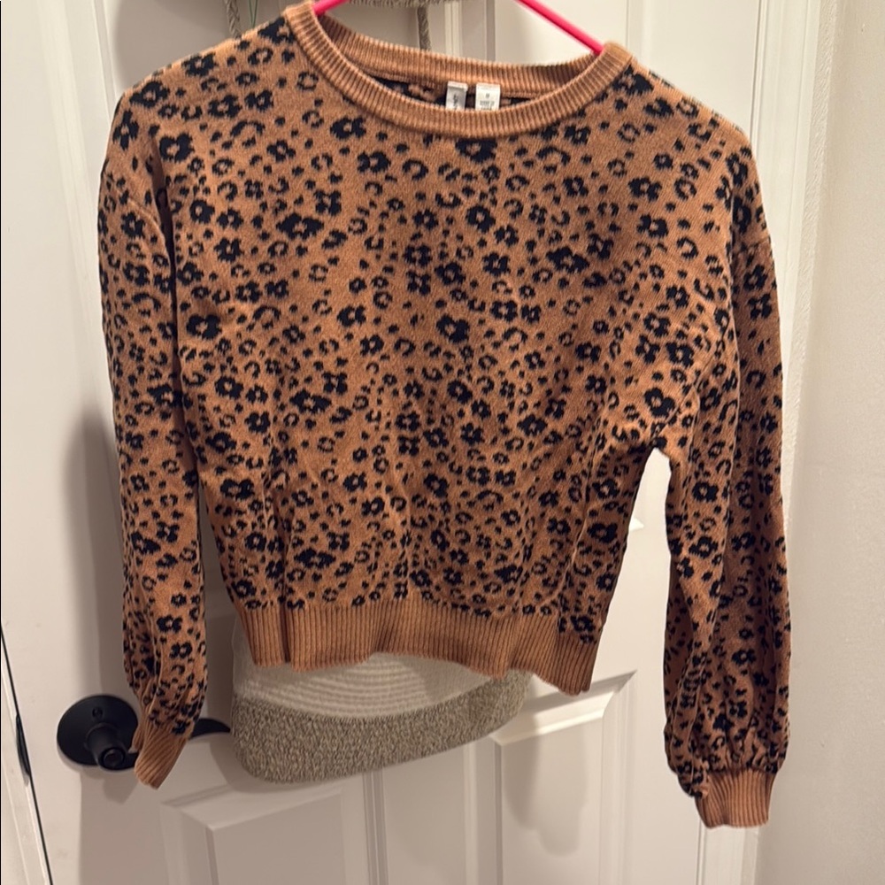 Janie and Jack Leopard Print Sweater